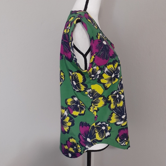 J.crew top floral multicolor size 4 - Picture 4 of 6